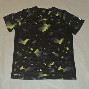 Russell Athletic Black and Green Camo Kids Tee